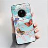 Для Nokia 110 4G 2024/HMD 110 4G/Nokia 125 4G 2024 Чехол Роскошный Модный Бабочки Цветы Расписной Черный Мягкий ТПУ Силиконовый Корпус