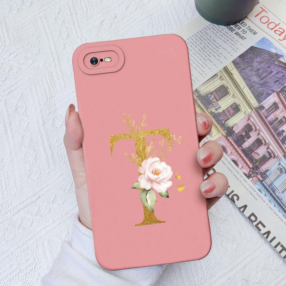 Для OPPO Realme C11 C12 C15 C33 C17 C35 C20 C30 Роскошный защитный квадратный жидкий силиконовый чехол из мягкого ТПУ с цветочными буквами для Realme Funda Coque, бампер