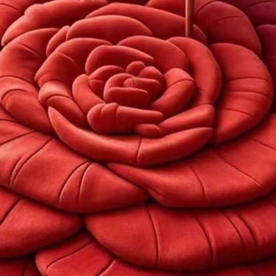 3D Flower Floor Mat Absorbent Floral Bathroom Rug Quick-Dry Floor Rug with Anti-Slip Backing for Kitchen Bedroom Entryway Vanity Area