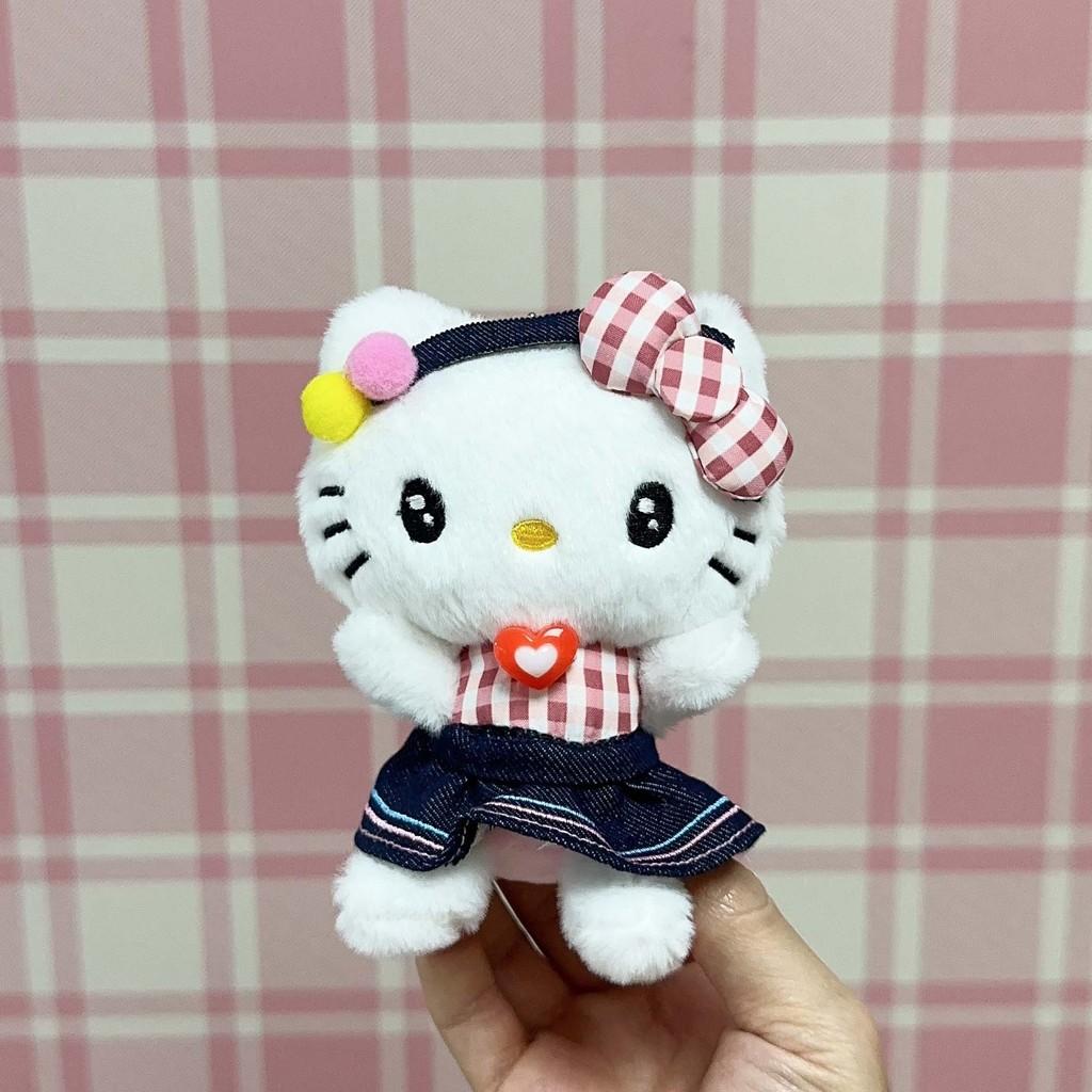 Hello Kitty Plush Toy With Plaid Red Dress And Black Skirt For Girls Birthday Present