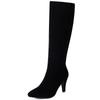 Sexy Leopard High Boots For Women Shoes 2025 New Flock High Heels Winter Spring Women's Knee High Boots Long Shoes Ladies Autumn