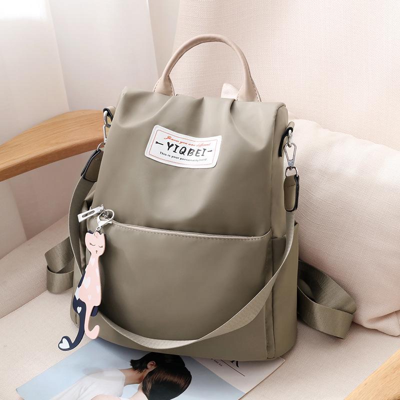 NEW Women's Anti-theft Backpack Fashion Simple Solid Color School Bag Oxford Cloth Shoulder Bag CLE