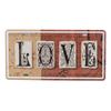 Text Signs Welcome Love Family Warm-Hearted Word Metal Plate Car License Tin Sign Wall Pin Up Tin Sign Retro Craft Iron Painting