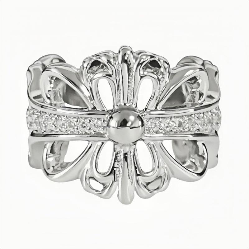 Тяжелая промышленность Перекрестная радужка Винтажная Личность Открытое кольцо Мода Нишевый Премиальное ощущение Кольцо-штабель Женщина