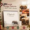 Professional Daily Note Planner Elephant Calendar 2027, 12-Month Wildlife Wall with Spiral Binding, Large Grid Hanging Thick Paper for Home