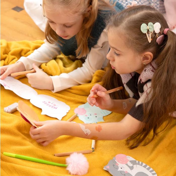 Party Invitations With Envelopes Cats Kittens Birthday Party 6 Pcs