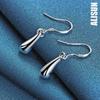 925 Sterling Silver Water Droplet Piercing Earrings Fashionable Wedding Jewelry