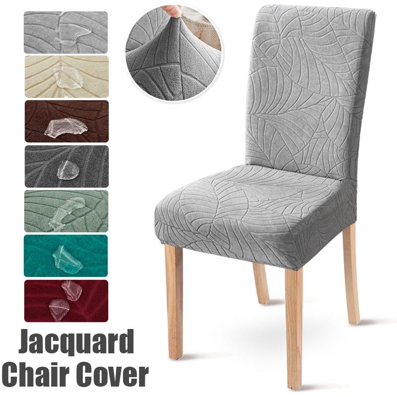 Водонепроницаемый чехол на стулья, эластичные жаккардовые чехлы на обеденный стул, нескользящие, легко устанавливаемые, противопыльные чехлы на сиденья, декор для домашних животных