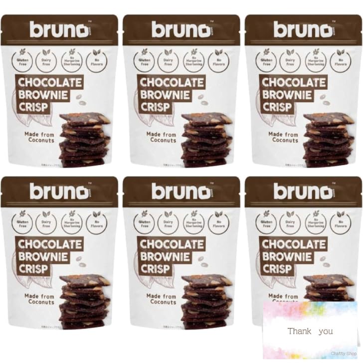 Bruno Crispy Brownies Chocolate Brownies 60g x 6-pack with original message card