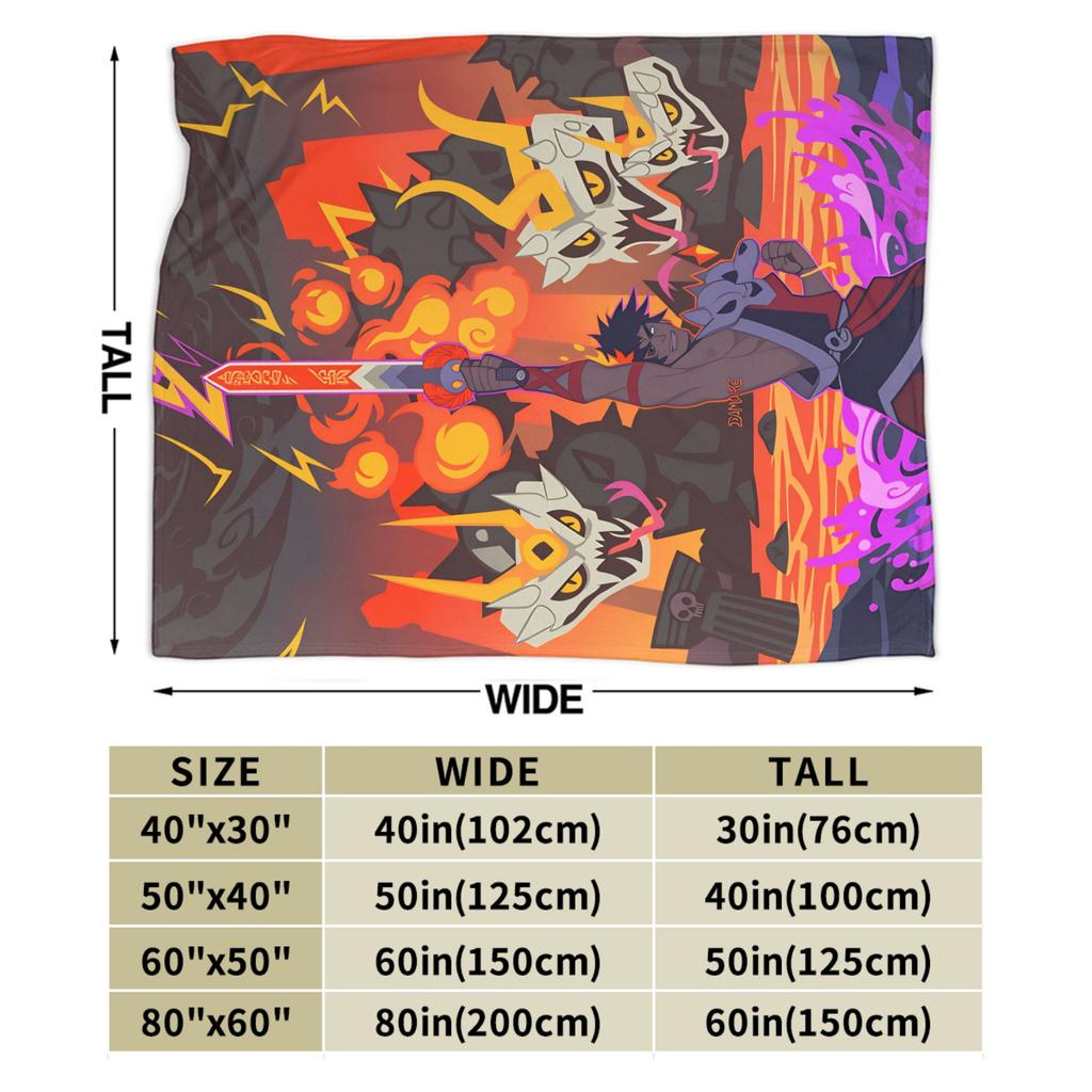 Hades Zagreus Flannel Blanket Soft Warm Throw Blanket for Outdoor Travel Office Novelty Bedspread Sofa Bed Cover