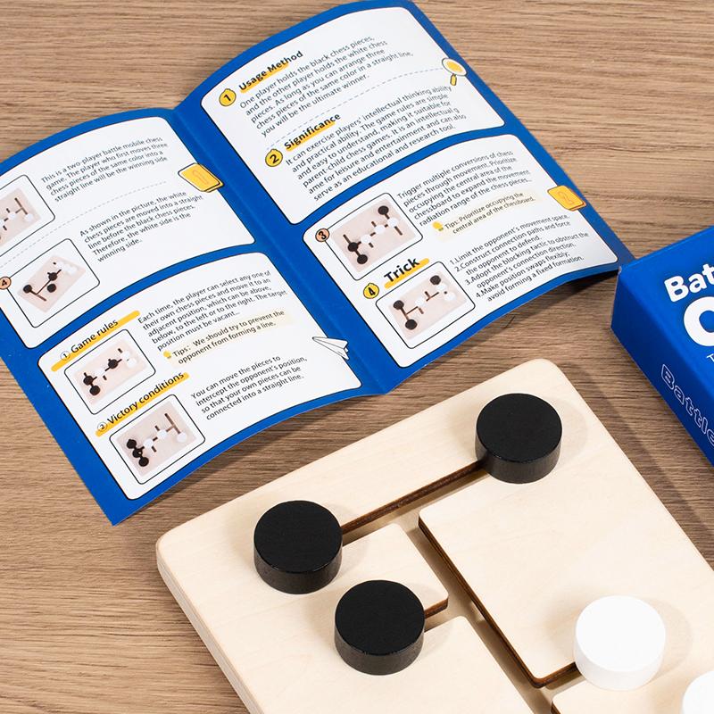 Монтессори Деревянные Игрушки Черно-Белые Боевые Шахматы Лабиринт Форм для Детей Логическое Мышление Активность Пазл Игрушка Настольная Игра