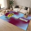 Personalized Crystal Velvet Carpet Burnley Football Pattern Non Slip Floor Rug