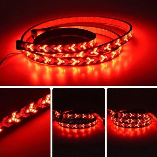 Светодиодная лента заднего фонаря Гибкая водонепроницаемая светодиодная лента для задней двери с указателем поворота, стоп-сигналом, последовательными янтарными и красными огнями для грузовиков, прицепов