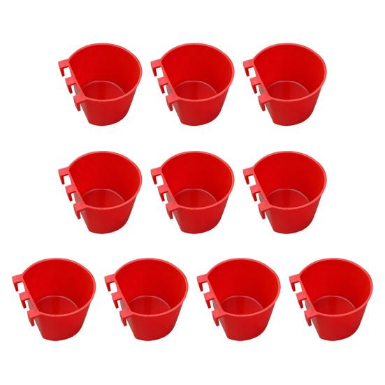 10 шт., чашки для куриных клеток, подвесные кормушки, миски для корма для птиц, клетка для кроликов, кормушка для домашних животных, попугаев, домашней птицы, голубей, проволочная клетка