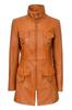 Lambskin Genuine Stylish Casual Fit Soft Women Trench Coat Stylish Tan Handmade Leather Lambskin Genuine Designer Soft
