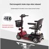 Foldable Lightweight Four-Wheeled Electric Scooter for Elderly and Disabled