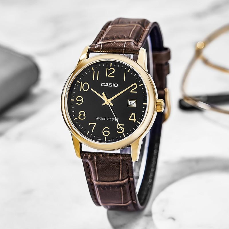 Casio Женские стандартные часы MTP-V002GL-1B2021, черные