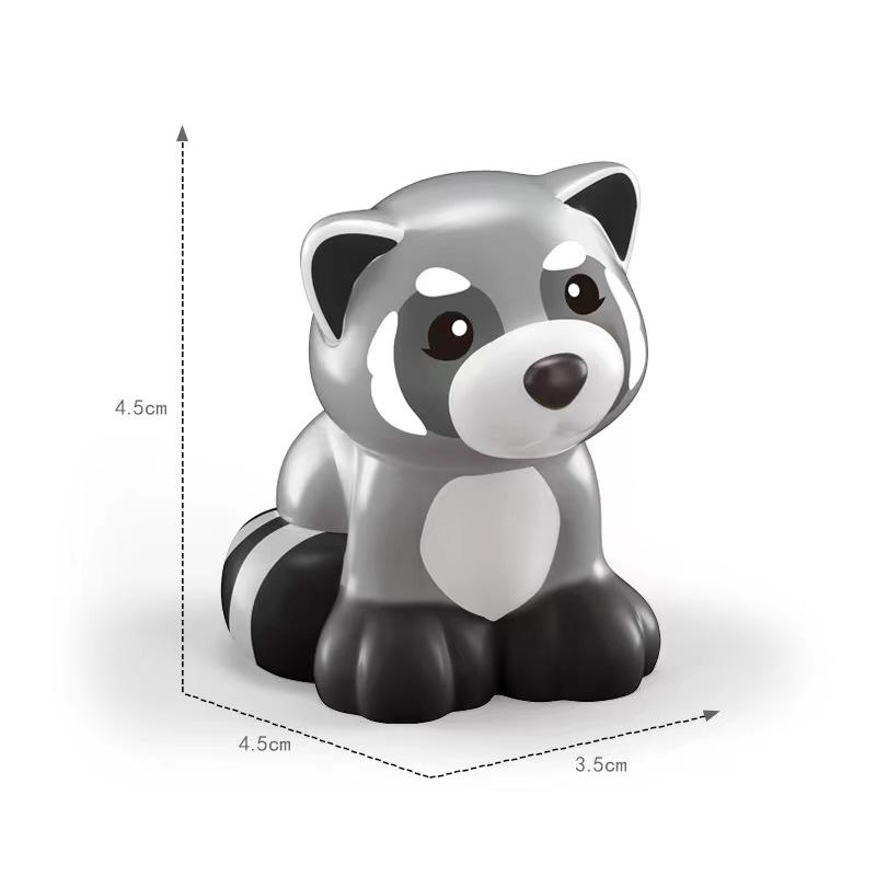 Большие строительные блоки Фигурка животного зоопарка Аксессуары Лягушка Улитка Собака Совместимые Большие Кирпичики Дети Дети Сборные Игрушки Подарок на вечеринку