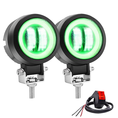 Ygmylandbb Мотоциклетные светодиодные противотуманные фары, Кольцо кальмара, Мотоциклетные фары, Дневные ходовые огни, Прожекторы, Светодиодные рабочие фары, Вспомогательные фары, Он