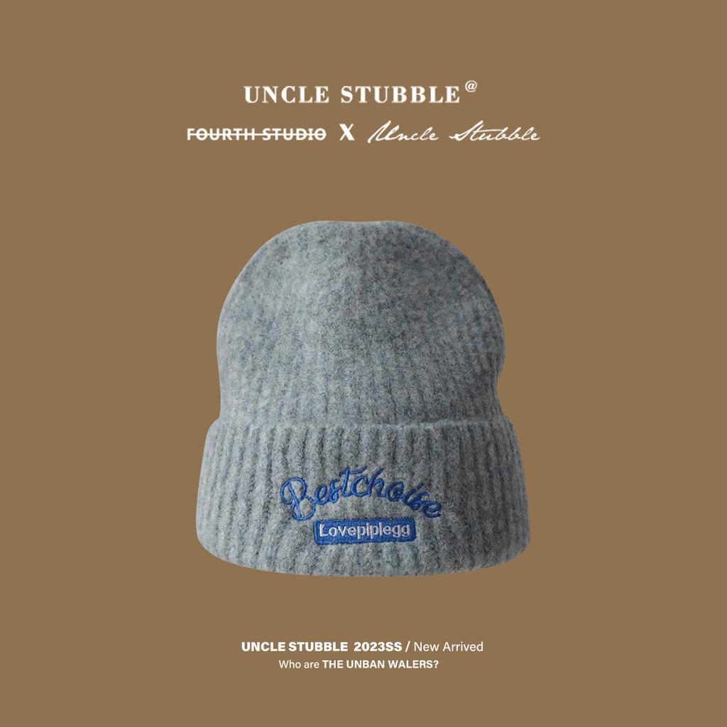Korean-style trendy brand knitted hat, autumn and winter woolen hat for women, stylish student couple's colorful wool beanie, head wrap hat for men