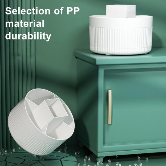 Держатель для кистей для макияжа, вращающийся на 360 градусов, большая вместимость, несколько отделений, органайзер для косметики на столешницу