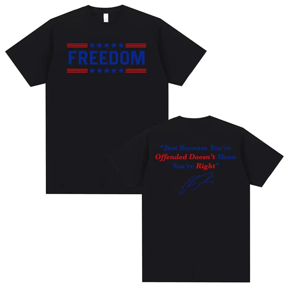 Justice for Charlie Kirk Freedom Tshirts for Men Women Harajuku Fashion Aesthetic Tshirt Summer High Quality Oversized T Shirt