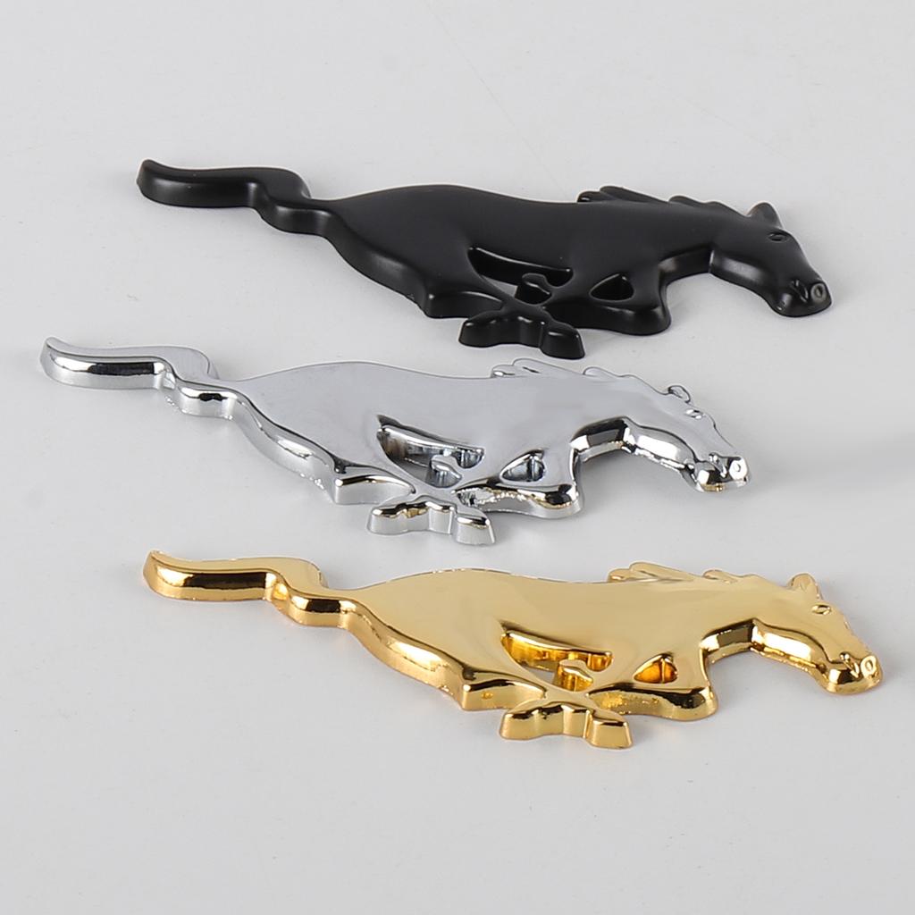 2PCS 7.5/11CM 3D Mustang Badge Running Horse Sticker For Ford Fiesta Focus Mondeo Kuga Edge Shelby GT Car Body Decoration Emblem
