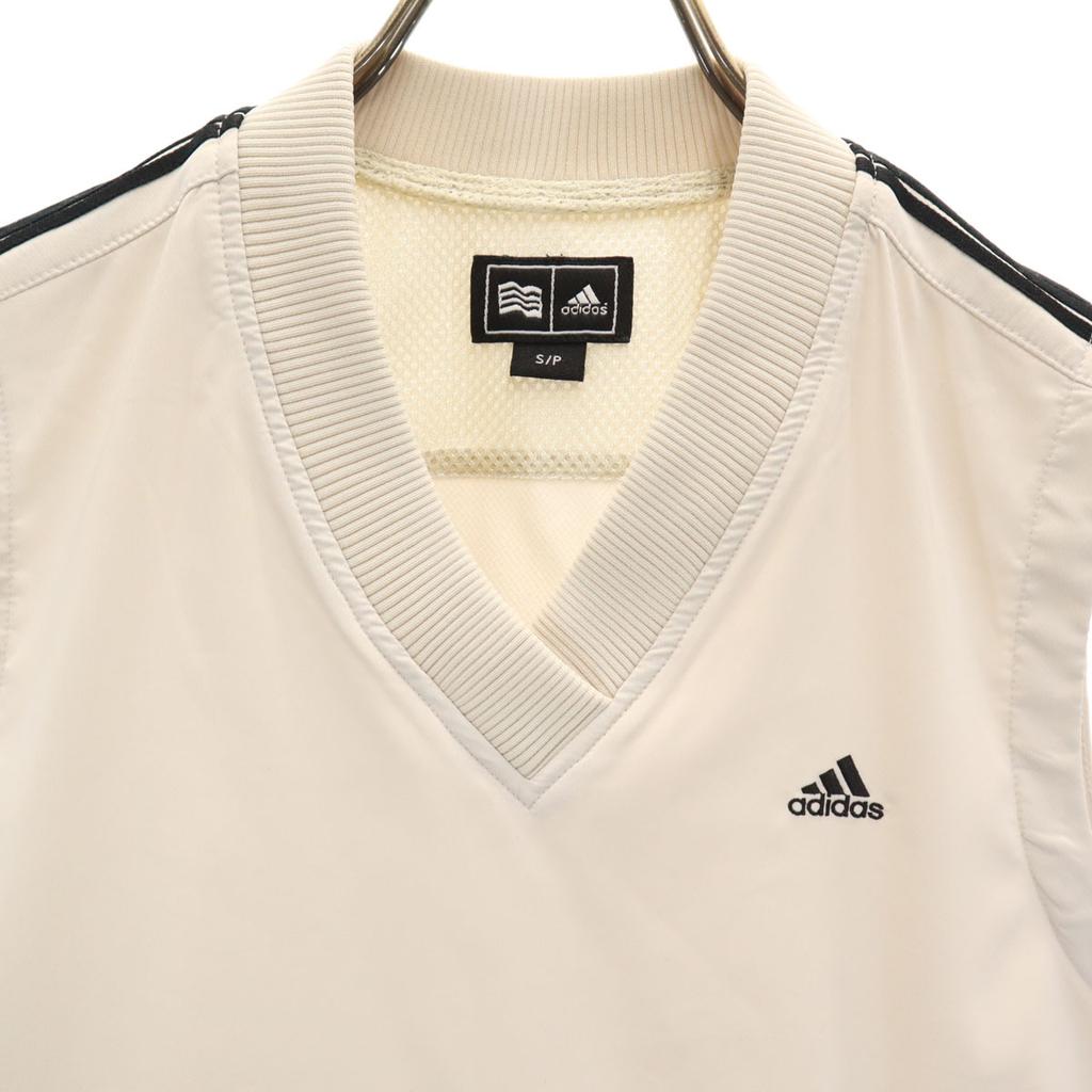 Adidas golf V-образный жилет S цвета слоновой кости женский б/у