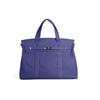 Canvas Platinum Colorblock Tote - Large Capacity, Versatile, and High-End Handbag for Commuting.