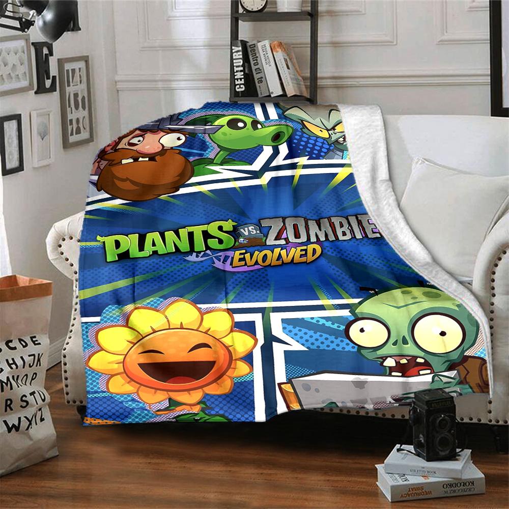 Plants Vs. Zombies Blanket Warmthful Decor Perfect for Sofa Office Chair Bedding for All Occasions Modern Ideal Gift for Friends Family Couples Picnic
