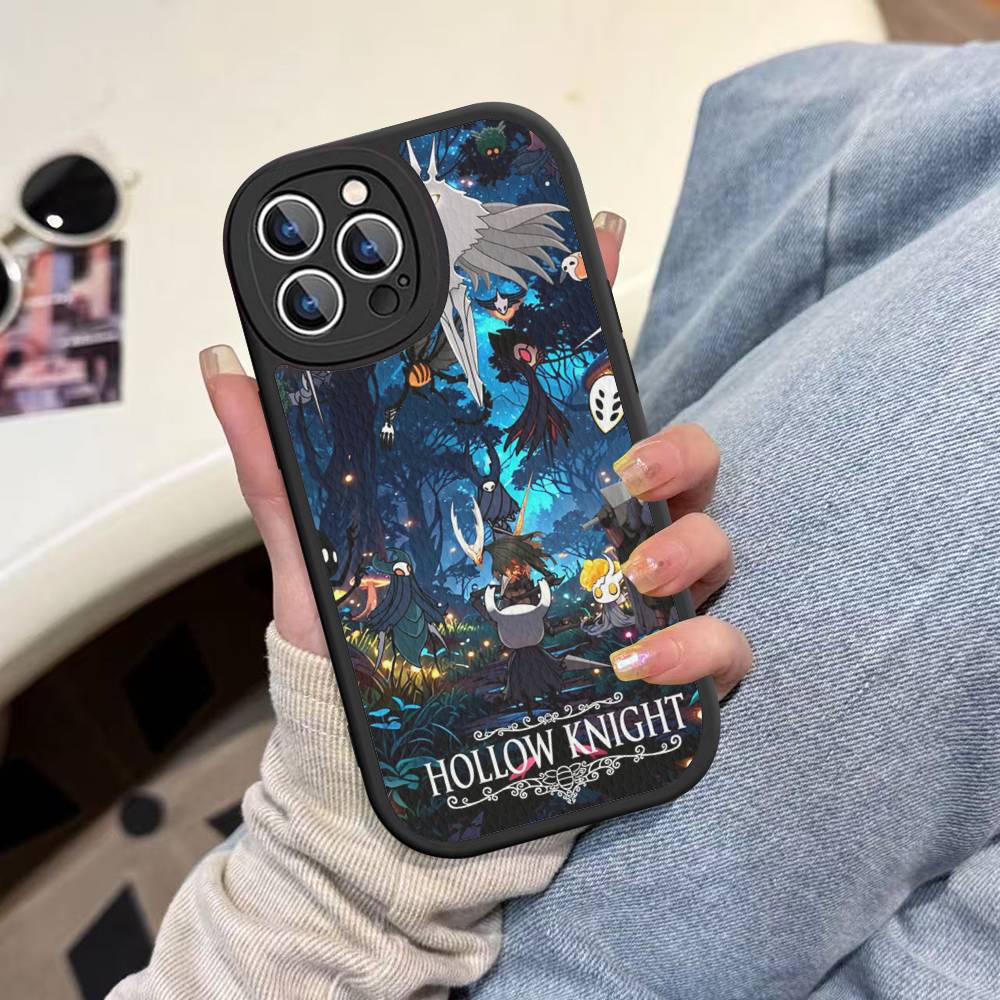 Мультяшный чехол для телефона Hollow Knight из твердой кожи для iPhone 14 13 16 Mini 15 14 11 12 Pro Max Plus Fundas