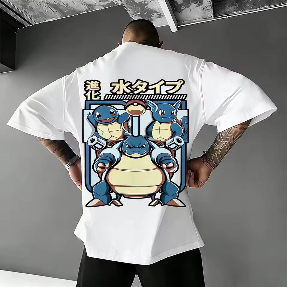 Pokemon Anime Squirtle Printed T shirt Men's and Women's T shirt Men's Tops Harajuku Y2K T shirt 2026 Summer New Tee Streetwear