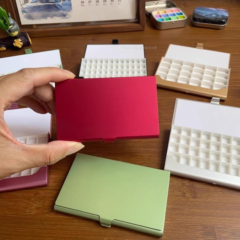 24/36/48 Grid Travel Watercolor Pigment Packing Box Portable Art Supplies Outdoor Sketching Watercolor Painting Palette Cases