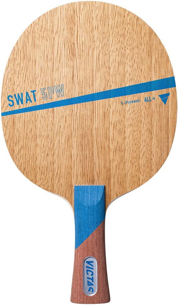 VICTAS Table Tennis Racket SWAT 5PW Flared 310044 (Offensive Shakehand, Handle)