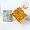 Elastic Cords Metallic Stretch Cords Gold Elastic String Braiding Rope for Craft Gift Wrapping Christmas Jewelry Making