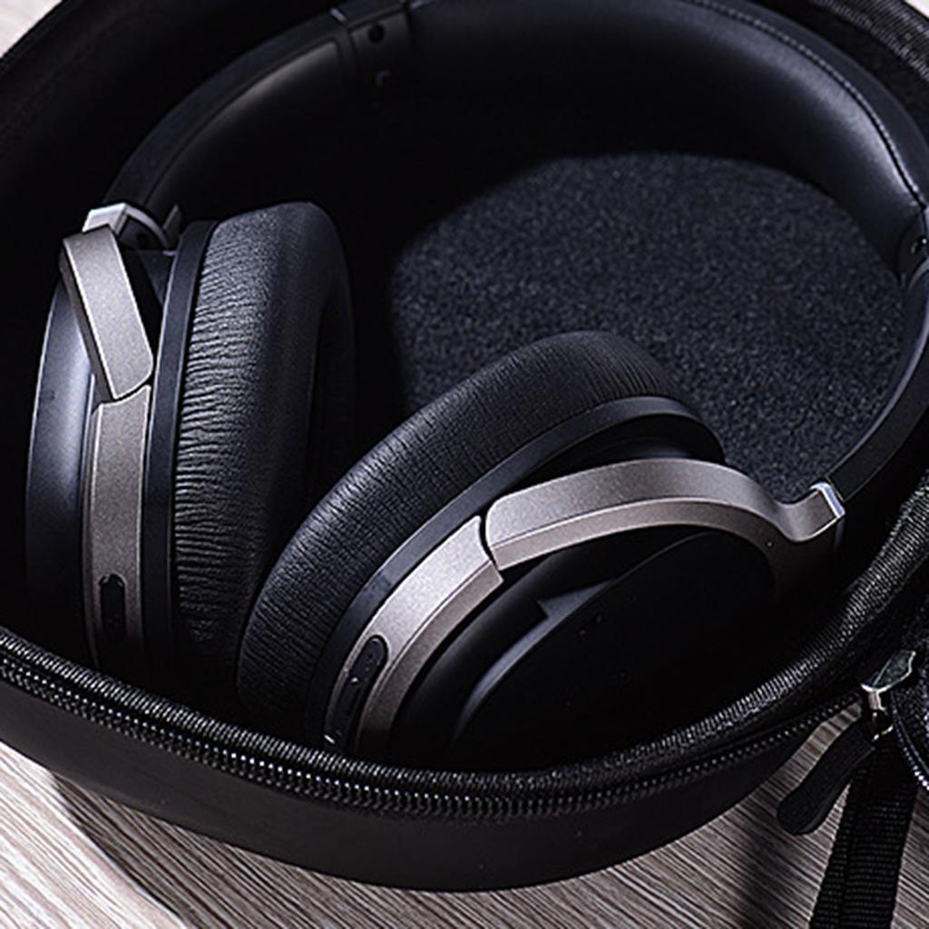 Жесткий чехол для переноски наушников, портативная дорожная сумка для хранения наушников, ремешок с ручкой, сетчатый карман, модный чехол