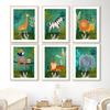 Jungle Tiger Lion Giraffe Sloth Toucan Elephant Wall Art Posters Prints Canvas Painting Wild Animals Pictures Kids Room Decor