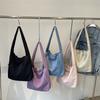 Large Capacity Tote Bag Women's Waterproof Nylon Bag Plus Cotton Soft Waxy Single Shoulder Bag Commuter Student Crossbody Bag