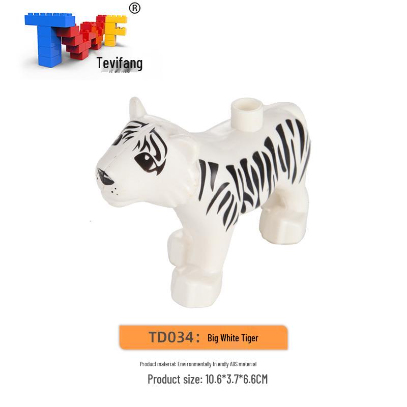 Крупные строительные блоки из частиц: Совместимые Игрушки для Обучения Животным Фермы Прерии Океана для Детей