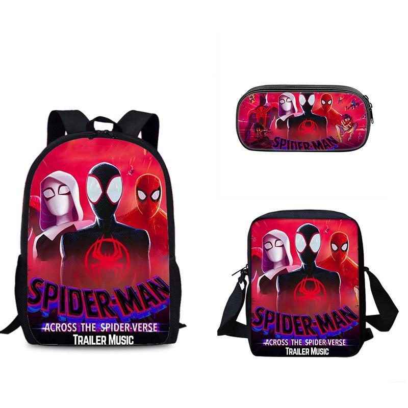School bag for primary and secondary school students Cartoon animation printing peripheral 44 backpack set