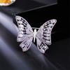 Women's Light Luxury Design Elegant Inlaid Zircon Butterfly Brooch Fashionable And Versatile Niche Design Sense Brooch