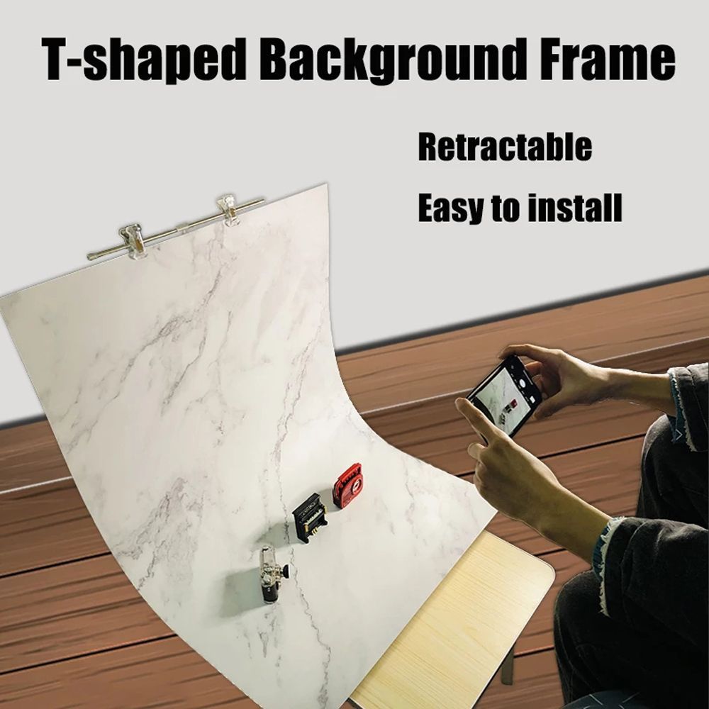 Desktop Backdrop Stand Adjustable Backdrop Stands Background Frame Support Background Stand T-Shape