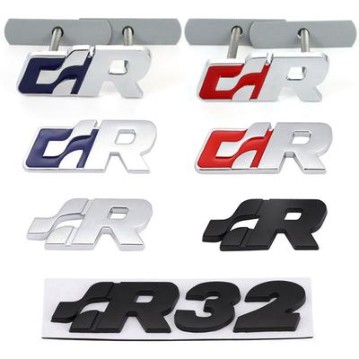 Наклейка на переднюю решетку капота SR 32 Эмблема Auto Grille Badge для R Racing Sagitar Passat Golf Tiguan Touareg CC GR