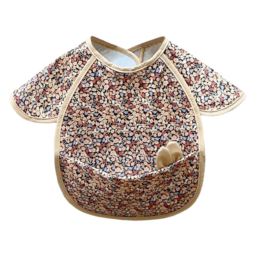 Детские водонепроницаемые слюнявчики с милым декором в виде кроличьих ушек, фартук-накидка от грязи для слюнотечения, еды, кормления, выпечки, рисования.