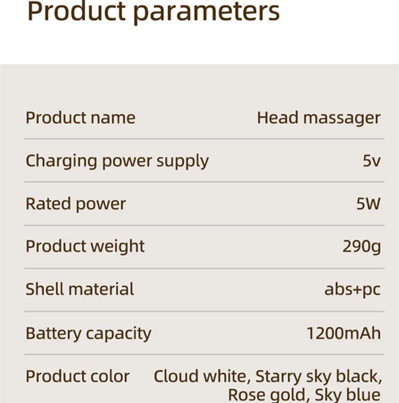 Электрический массажер для головы Scalphero, беспроводной массаж головы, терапия красным светом, водонепроницаемый массажер для тела, плеч, шеи, здравоохранение