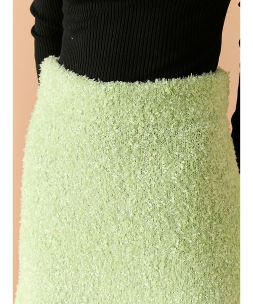 Короткая юбка из блестящей вязки LWNS255067GRNF
