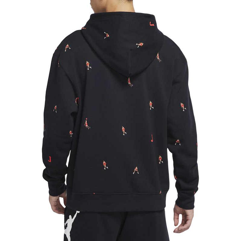 Jordan Full Print Athleisure Casual Sports Pullover Black (Unisex) Sweatshirts DC9708 010