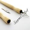 1pcs Stainless Steel Tip Calligraphy Pen Wooden Rod Signature Pen Multi-functional Dip Pen  Students