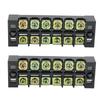 2Pcs Terminal Strip TB Fixed Large Current Dual Row Wire Barrier Block Terminal Strip with