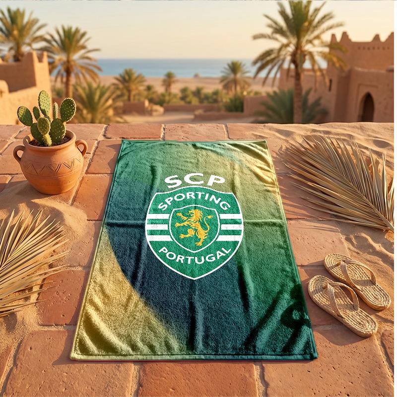 Sporting CP FC Печать Микрофибра Пляжное Полотенце Быстросохнущее Впитывающее Большое Полотенце Для Пляжа Плавания Путешествий